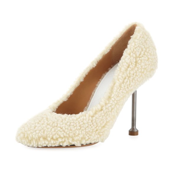 Maison Margiela Fuzzy Faux Fur Pumps - Picture 2 of 10